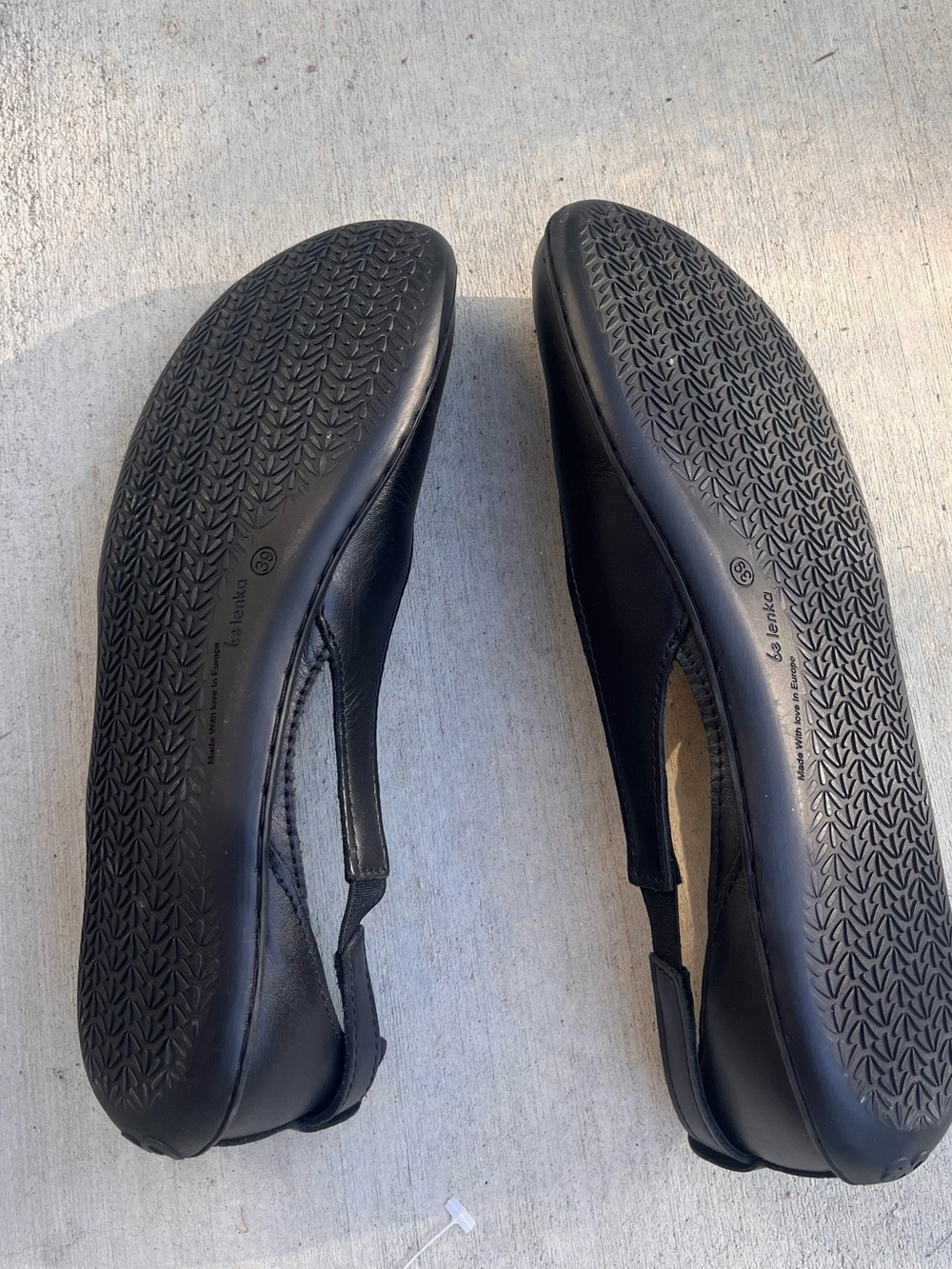 le lenka Black Leather Ballet Flats for Women - Picture 3 of 3